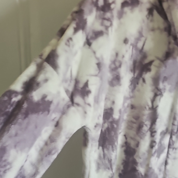 Como Vintage Purple and White Tie-Dye Cowl Neck Sweater - Picture 5 of 8